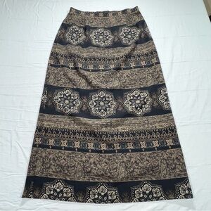 Vintage Norton McNaughton Women’s Bohemian Print Maxi Skirt - Size 12